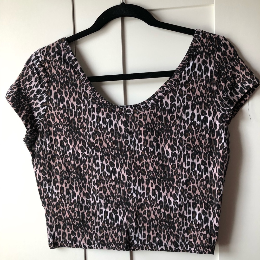 Wet seal cheetah print crop top